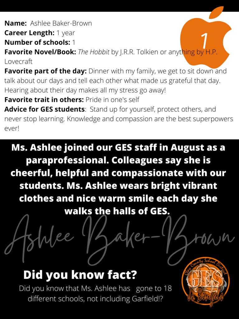 Ms. Ashlee's info.