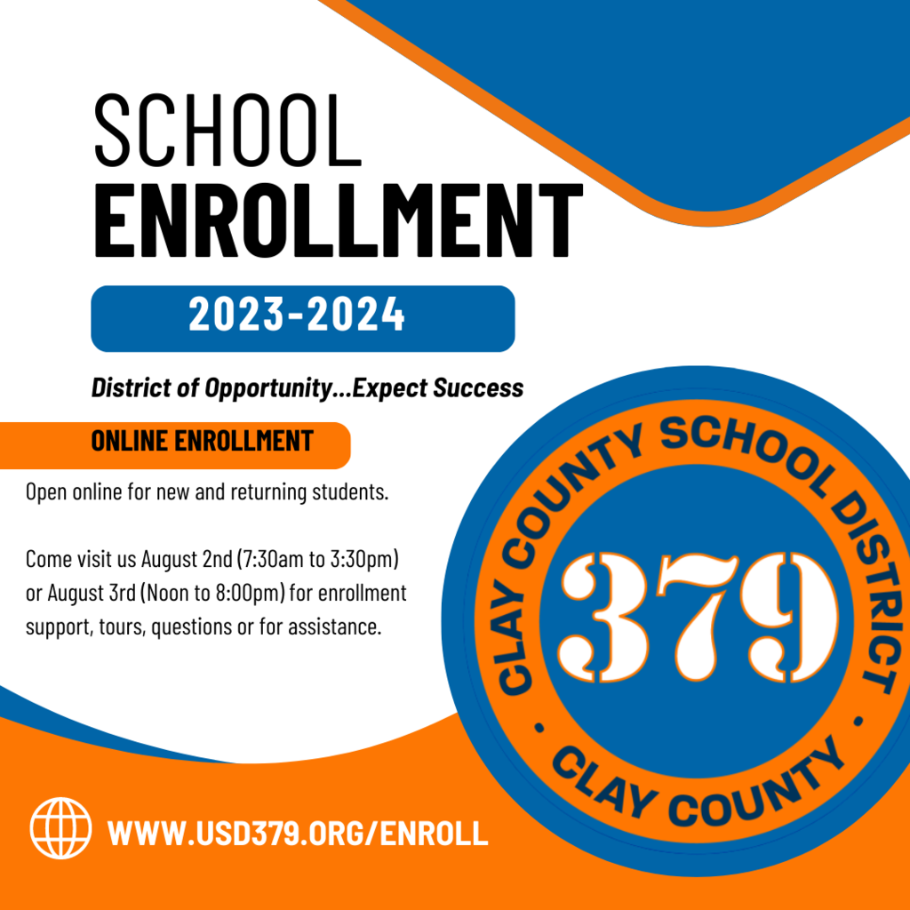 Enrollment Info August 2nd and 3rd